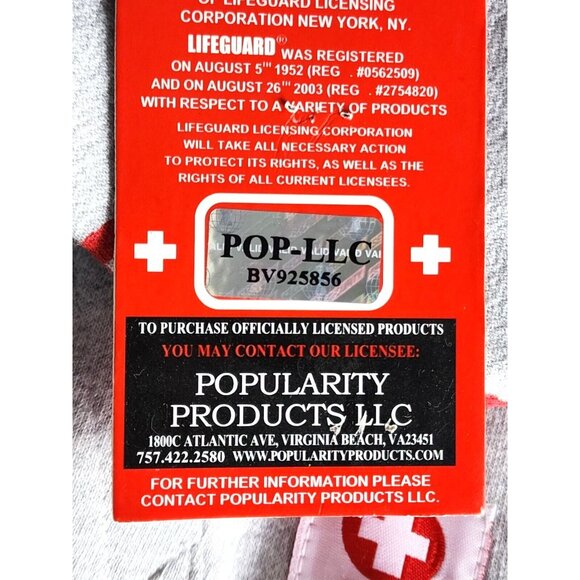 Lifeguard Nantasket Beach Embroidered Silver Red Letters Boys Cotton Poly Hoodie - Picture 12 of 16